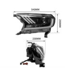 FULL LED HEADLIGHTS FORD RANGER 2016+ T7 T8 FACTORY STYLE PLUG & PLAY LEDEVO 2 PCS - Image 6