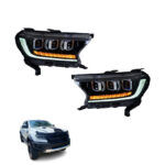 FULL LED HEADLIGHTS FORD RANGER 2016+ T7 T8 FACTORY STYLE PLUG & PLAY LEDEVO 2 PCS