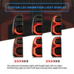 FULL LED TAIL LIGHTS TOYOTA HILUX 2020+ SMOKED FACTORY STYLE PLUG & PLAY LEDEVO 2 PCS - Image 6