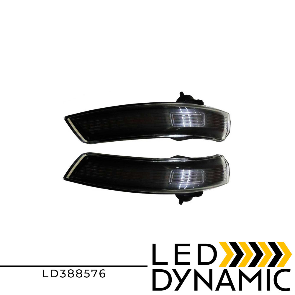 ledevo-LD388576-dynamic-led-flash-ford-focus-fiesta-smoked LEDEVO DYNAMIC MIRROR LED TURN LIGHTS SMOKED FORD FOCUS (2008-2016) FIESTA 2008+ LD388576 - Image 1