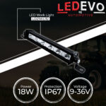 LED LIGHT BAR 18WATT 9-36VOLT LEDEVO LD21WL112 - Image 2
