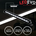 LED LIGHT BAR 36WATT 9-36VOLT LEDEVO LD21WL116 - Image 2