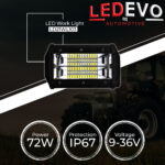 LED LIGHT BAR 72WATT 9-36VOLT LEDEVO LD21WL103 - Image 2
