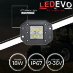 LED WORK LIGHT 18WATT 9-36VOLT LEDEVO LD21WL107 - Image 2