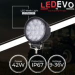 LED WORK LIGHT 42WATT 9-36VOLT LEDEVO LD21WL101 - Image 2