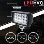 LED WORK LIGHT 45WATT 9-36VOLT LEDEVO LD21WL122 - Image 2