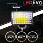LED WORK LIGHT HIGH LOW BEAM 96WATT 9-36VOLT LEDEVO LD21WL127 - Image 2