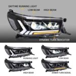 FULL LED HEADLIGHTS TOYOTA HILUX 2015+ FACTORY STYLE PLUG & PLAY LEDEVO 2 PCS - Image 10